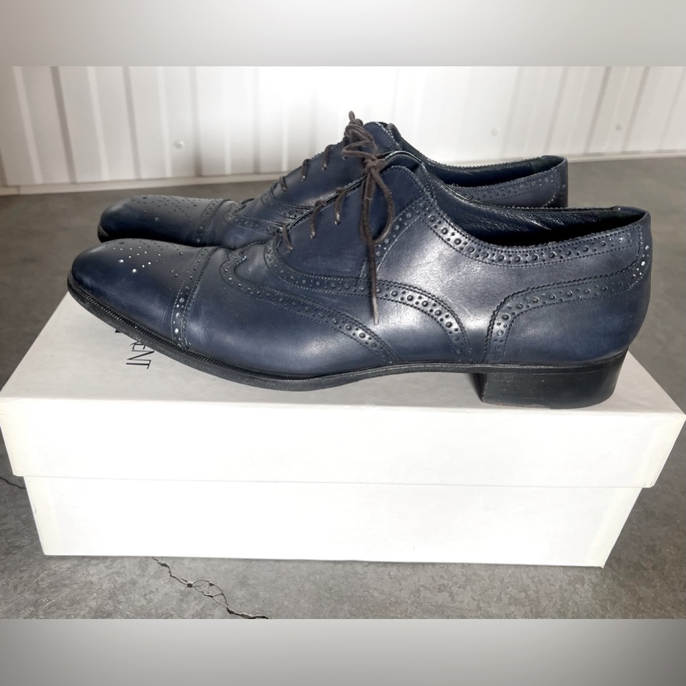 Yves Saint Laurent Rive Gauche Mens blue Oxfords EU43.5 - Picture 2 of 7